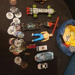 batman car and trailer and boat
007 underwater  car
thunderbird  car
face out of A team 
star wars tazos walkers
bag of old  metal mecano
collecting only
dy1 are 
ask say questions
