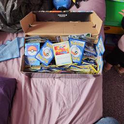 shoe box of pokemon cards and pokemon go cards
not sure what is in the box

kids said these are the best ones in the box most of the cards are basic ones ideal for a child starting out a collection.

COLLECTION ONLY