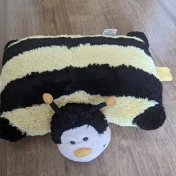 Bumblebee soft cushion. Ideal for long journeys or just as a child's comfort. In very good condition. Collection only please 