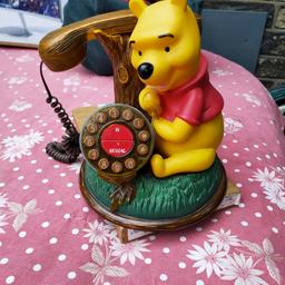 Disney, Winnie the Pooh Landline telephone.
The telephone is fully working and complete as when was new.
There are lots of others about on eBay etc but most have bits missing.

Re-advertised due to time wasters, Please no time wasters or people offering silly monies, these are priced at less than half price to buy new.
Collection from BD5 - or can post for the cost of postage & package.
CHECK OUT MY OTHER ITEMS FOR SALE.
GRAB YOURSELF A BARGAIN.