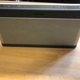 Bose sound link Bluetooth speaker 3. Speaker is in excellent conditions. Comes with original power adapter. It has had a new battery replaced recently. Excellent sound quality and powerful.