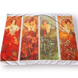 Alphonse Mucha Circa 1900 Vintage Art Tapestry Wall Hanging Home Dorm Arty Decor Famous Painting

->Size: 95x70 cm approximately.

->Colour: Multicolour.

->Weight: 70 gm approx.

->Material: 100 % Polyester.

->Usage: Wall Hanging Tapestry, Mucha Art Throw, Beach Picnic Park Blanket, Home Uni Student Room Deco, Wall Art, Witchy Decor, Arty Backdrop, Dorm Decoration, Spiritual Banner, Celestial Mystical Flag. 

->Washing: Hand/Machine Wash Separately in Cold Water or Dry Clean.

->Ref: Mucha One Off Piece.

wall tapestry beach blanket funny throw dorm decor home deco wallhanging hippie bohemian boho mucha season series spiritual goth pagan wiccan wicca witchy witch magic summer spring autumn winter