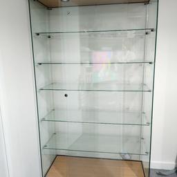 Glass cabinet
height 74inches
width 40inches
depth 17inches
Lights all working
collection only