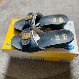 Scholl leather blue sandals size 5 BNIB