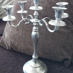 large aluminium 5 arm candlestick
over 1ft tall.solid aluminium. in great condition see images for details. combined post available .