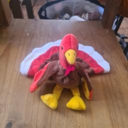 TY Gobbles Beanie Baby Turkey with Tag Very Good Condition