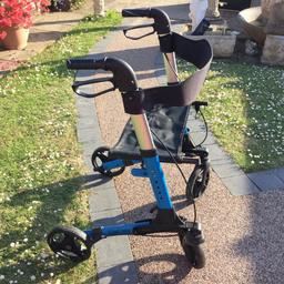 Hi I have for sale a four wheeled mobility walker in great used condition, height adjustable with seat and brakes