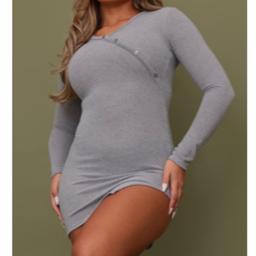 Grey bodycon dress size 8 from pretty little thing