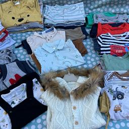 Baby boy bundle
9-12 months - 80 cm
Mix brands - mostly H&M
Mothercare bluezoo disney
French brands C&A Laredoute

44 items, includes :
1 outdoor onesie
8 bodysuits
6 full length onesie
5 rompers short sleeves
9 two-piece suits
1 Disney onesie and 1 three-piece jogger suit

There are normal sign of use - occasional stains on a couple of item only - to be washed

Please check out my other items for different size
Massive summer clearance coming

Collection from B13
