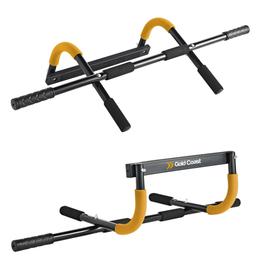 Description

-Multifunctional - perform Chin Ups, Push Ups, Pull Ups, Sit Ups and Dips.
-Thick foam bumpers and a unique, ergonomic design to protect the door frame.
-No drilling needed to mount the bar to the door frame.
-Lightweight and compact to store away after use. Helps to develop muscle strength and definition in arms, chest, back, shoulders and abs (core muscle groups).
-Dimensions:99.3 x 22.5 x 4.5cm
-Weight: 3Kg