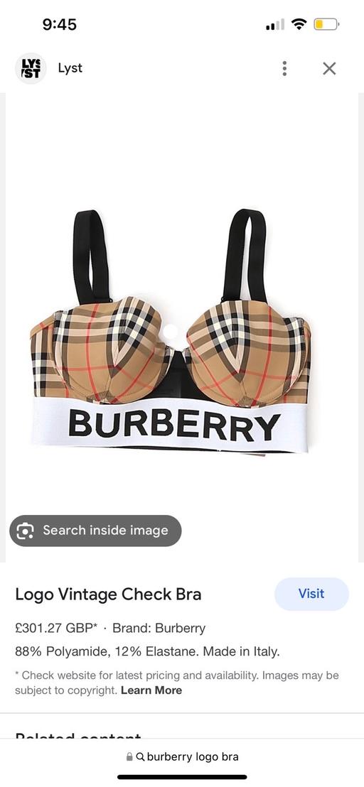 Buy & Sell West Yorkshire Leeds - Photos for Burberry logo bra