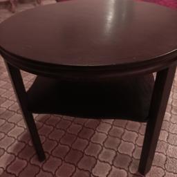 Omas Tisch, Nußbaum Antik Farben, Holztisch mit Zwischenablage