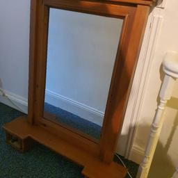 Solid Pine large mirror. really heavy. Don't have the room for them no more.