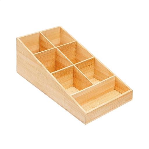  — 7-Compartment Break Room Organiser, Bamboo