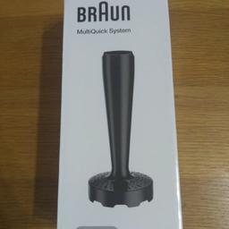 BNIB mashing attachment for Braun Multiquick 7 or 9, which is £30 on Amazon.

This is a replacement attachment ONLY.

Cash on collection from close to  j11 of the M1. Opposite the Luton and Dunstable hospital. If you would like it sent by post you must also pay the postage 