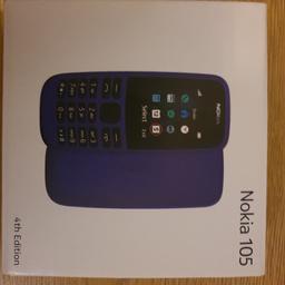 Brand New in Box
Nokia 105
Not been used and in original packaging