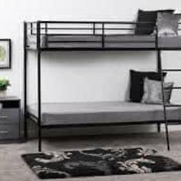 BRANDON BUNK BED FRAME ONLY
(THIS DOES NOT SPLIT INTO 2 SEPERATE BEDS) £200.00

WIDTH - 197CM
DEPTH - 128CM
HEIGHT - 160CM

BLACK 
WHITE 
SILVER 

B&W BEDS 

Unit 1-2 Parkgate Court 
The gateway industrial estate
Parkgate 
Rotherham
S62 6JL 
01709 208200
Website - bwbeds.co.uk 
Facebook - B&W BEDS parkgate Rotherham 

Free delivery to anywhere in South Yorkshire Chesterfield and Worksop on orders over £100

Same day delivery available on stock items when ordered before 1pm (excludes sundays)

Shop opening hours - Monday - Friday 10-6PM  Saturday 10-5PM Sunday 11-3pm