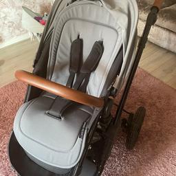 All in one pram system, includes car seat with isofix base, carry cot and seat unit. Comes with rain cover, bag clip for pram, adapters for car seat to go on pram, footmuff and a brand new changing bag, never been used. Everything is in very good condition, was barely used and looks nearly brand new. Still on sale for £600 at smyths, Collection or can deliver if local