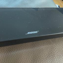 Bose sound bar and subwoofer with virtually invisible surround sound. Comes with remote control all in mint condition. Can sell separately.