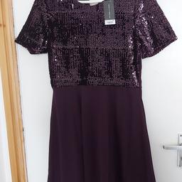 Dorothy Perkins 12 Purple Sequin Dress