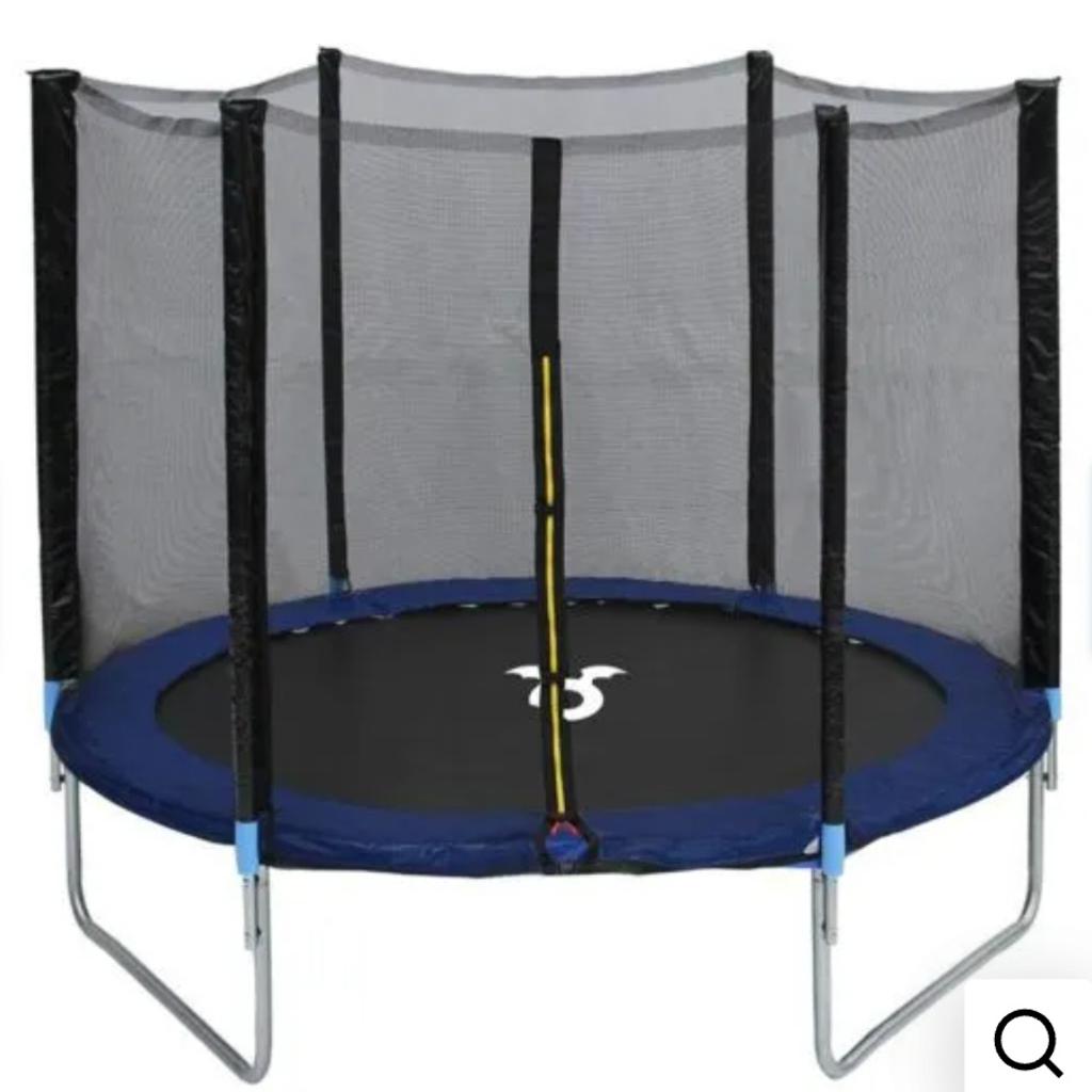 Selling my daughter's Charles Bentley 8ft trampoline. Bought for her birthday but she just doesn't play on it. We put it up in June last year and took it down at the end of August when she went back to school and has been stored away. She says she doesn't want it up this year so we're parting with it. Fantastic condition.