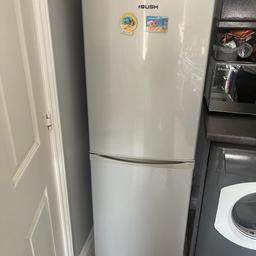 Bush fridge freezer. 
Nothing wrong with it just want a bigger one.
Comes with 3 draws in freezer. Slight crack on the draw but perfectly fine and is useable.
