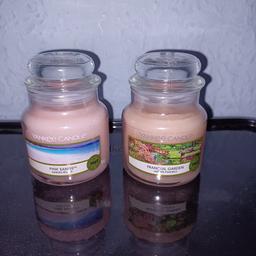 x2 small jar yankee candles 
pink sands 
Tranquil garden 
both brand new never lit 
£5 each

collection only castle bromwich b36