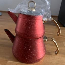 Ich verkaufe Teekannen Set mit Metallgriff, Neu Zustand