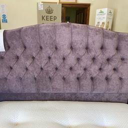 Luxury Floor Standing 4ft6 double Headboard In Velour..

Heather colour.

Chesterfield in style.

Excellent tailoring

Usual price £339.99

Ex-Display £199.99. One only.

Appointment only. 

Tel or text 07970 148956
Can deliver Goole area.
