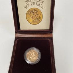 1981 Proof 22ct Gold Sovereign