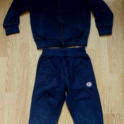 Boys navy tracksuit from Ativo. size 5-6y in good used condition. used for school PE lessons.