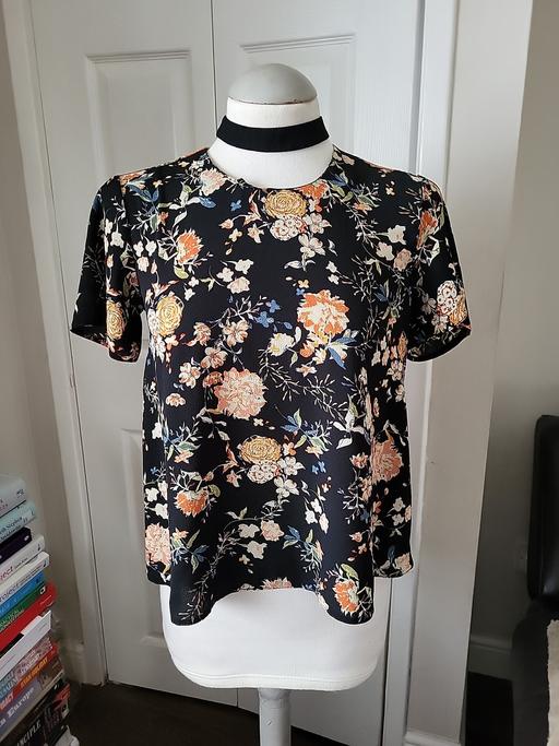 Buy & Sell West Midlands Sandwell - Photos for Primark Black Floral Top Blouse Size 6