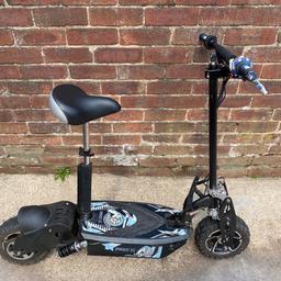 Electric scooter 1600w 48v rapid thing selling due to no space comes with 2 chargers and key fully working except front brake £270ono