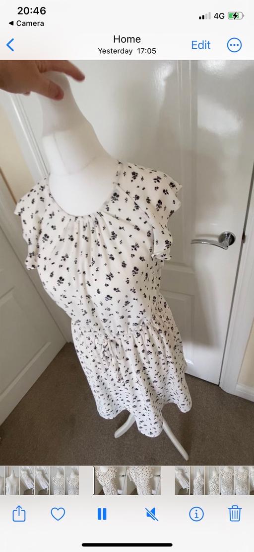 Buy & Sell Staffordshire Stoke-on-Trent - Photos for H&M EUR 38 white flower pattern dress