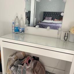 Good condition make up desk with mirror and lights.