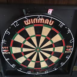 Dart board in case good condition general marks on case but little used