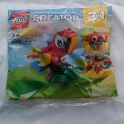 Lego Creator parrot 3in1 polybag.
I have four available.
Brand new never opened.
Sold as seen, collection only.
Please check out my other listings too as I have lots of other items for sale.