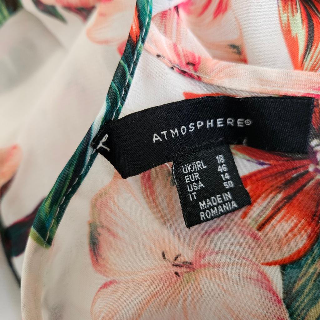 Atmosphere dress size 18. Excellent condition. Midi. Ivory floral. Cold Shoudler. Long sleeves.