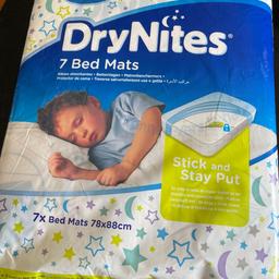 Dry notes
Pack of 7 bed mats
New not opened 
Collection only from canvey 
Got 2 packs to sell 
£4 each