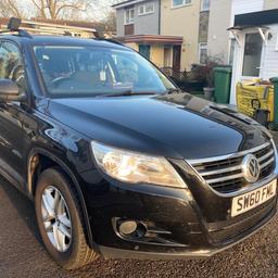 Volkswagen Tiguan S (2011) 2.0 TDI S Diesel Manual 2WD Euro 5 (140 ps)
Selling as I bought a bigger car - Drives really well, smooth and powerful.

107 000miles - 2 set of Keys.

MOT just done on 03/02/2023. Valid for one year
Service just done on 03/02/2023
Front disk and pads replaced this month, January 2023. 
Front and Rear tyres replaced on 31 Jan 2022.
Cambelt replaced at 84 188miles on Dec 2018. 
New EGR Valve fitted in March 2019. 
ONO - Viewings HA5 Pinner/Harrow