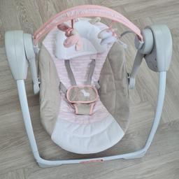 1x Ingenuity Comfort 2 Go Portable Baby Swing
12 soothing melodies
2-position recline
6 swing speeds and 3 timer settings
Compact fold for storage and travel
Birth to 9kg
Great condition 
collection only