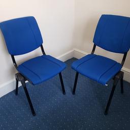 2 blue chairs
lightweight, stackable
collection from Slough SL1.