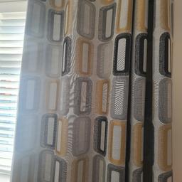 dahl ochre eyelet curtains width 160cm drop 180cm excellent condition from pet & smoke free home
