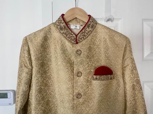 Buy & Sell West Midlands Birmingham - Photos for Stunning Gold Sherwani with hat and loafers 