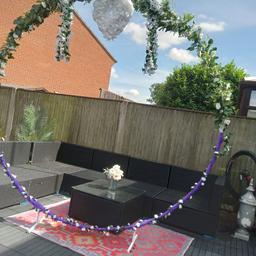 for hire wedding hoop pefect for a ceremony or back drop at any event dressed in clients own colours.free delivery and set up 30 miles from Newbury.other wedding items for hire please msg for items .