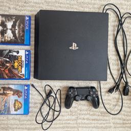 Great condition PS4 Pro with 3 games, power & hdmi lead, controller and lead

selling as i don't have the time to play it much anymore

any questions please ask