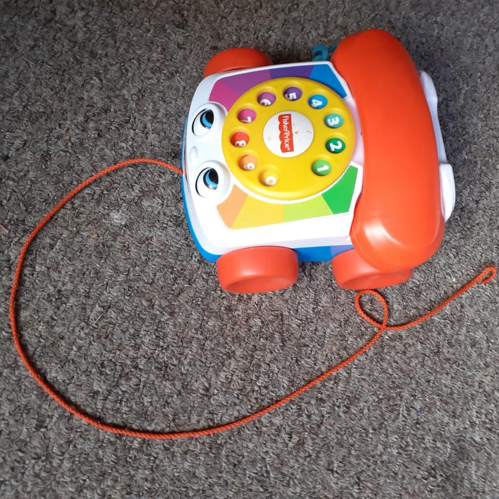 Fisher-price telephone for kids to play very clean and wheels to pull.

Open to Offers
