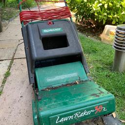 Qualcast electric lawn rake. Works fine and does a really good job