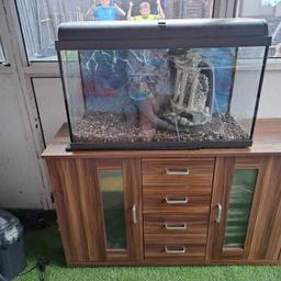 fish tank and cupboard with all accessories just needs a clean as been standing