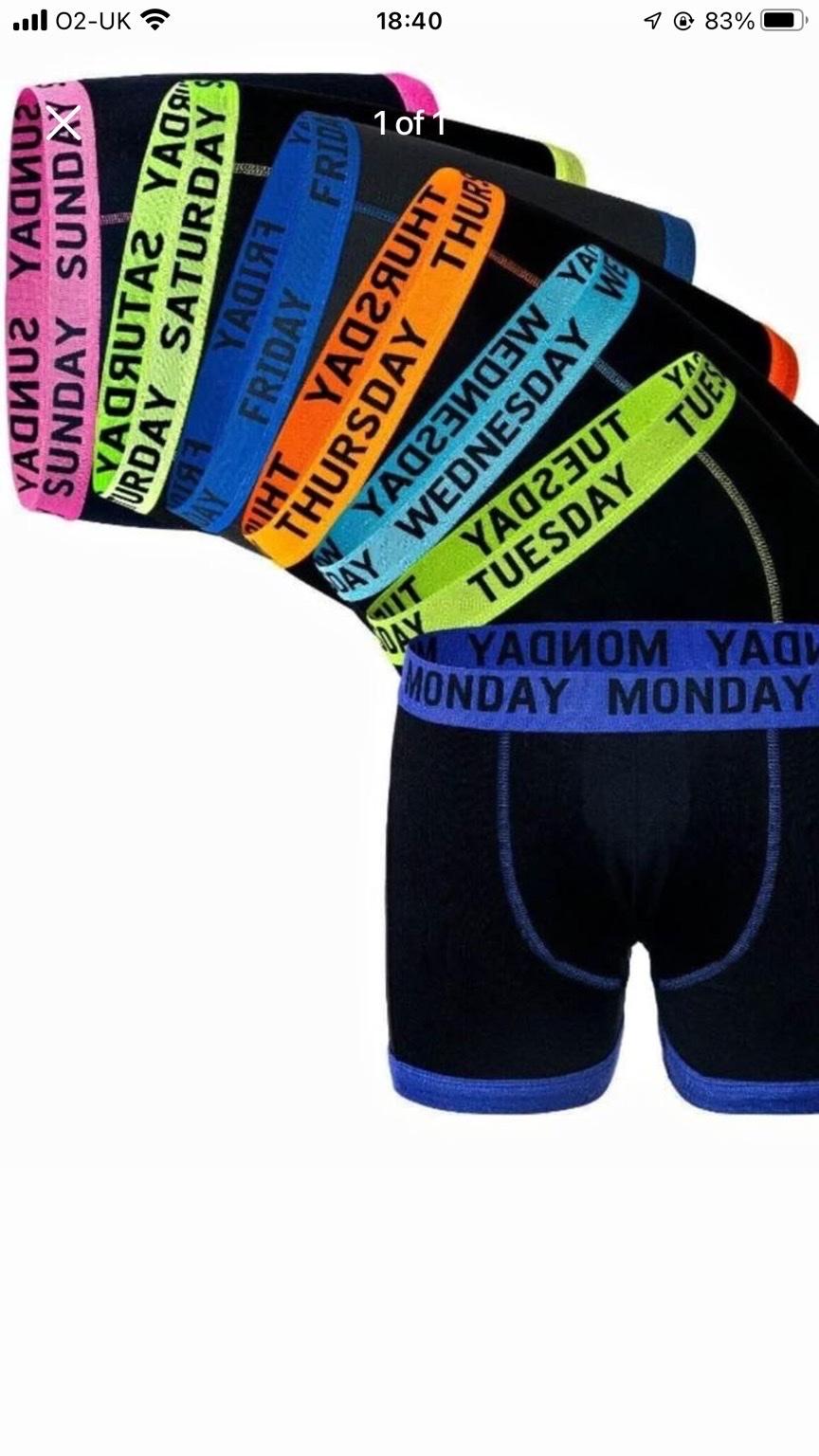 Days of week mens boxes NEW in WA8 Widnes für 5,00 £ zum Verkauf ...